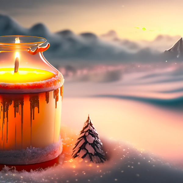 Weihnachtskerze "Winterzauber" selber herstellen