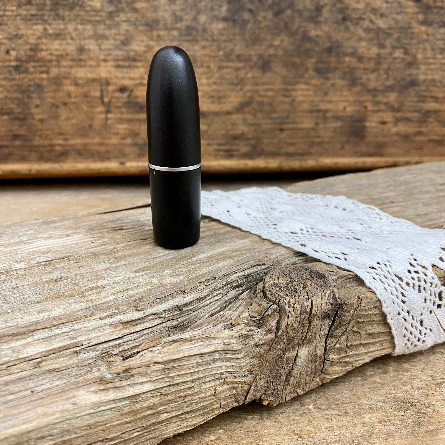 Lippenstifthülse Black & Silver