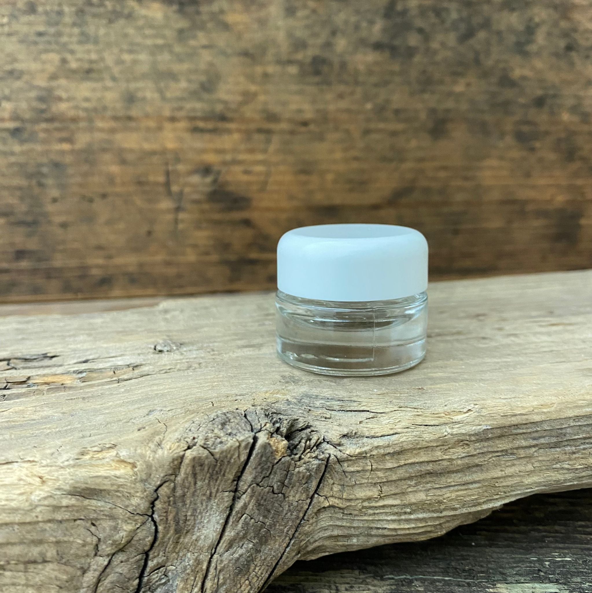 Glastiegel 5 ml, Deckel weiß
