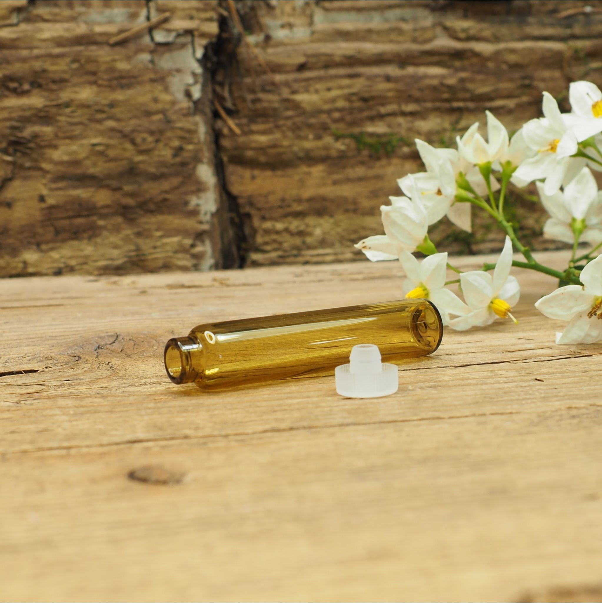 Rollrandglas 2 g, Pfropfen weiß